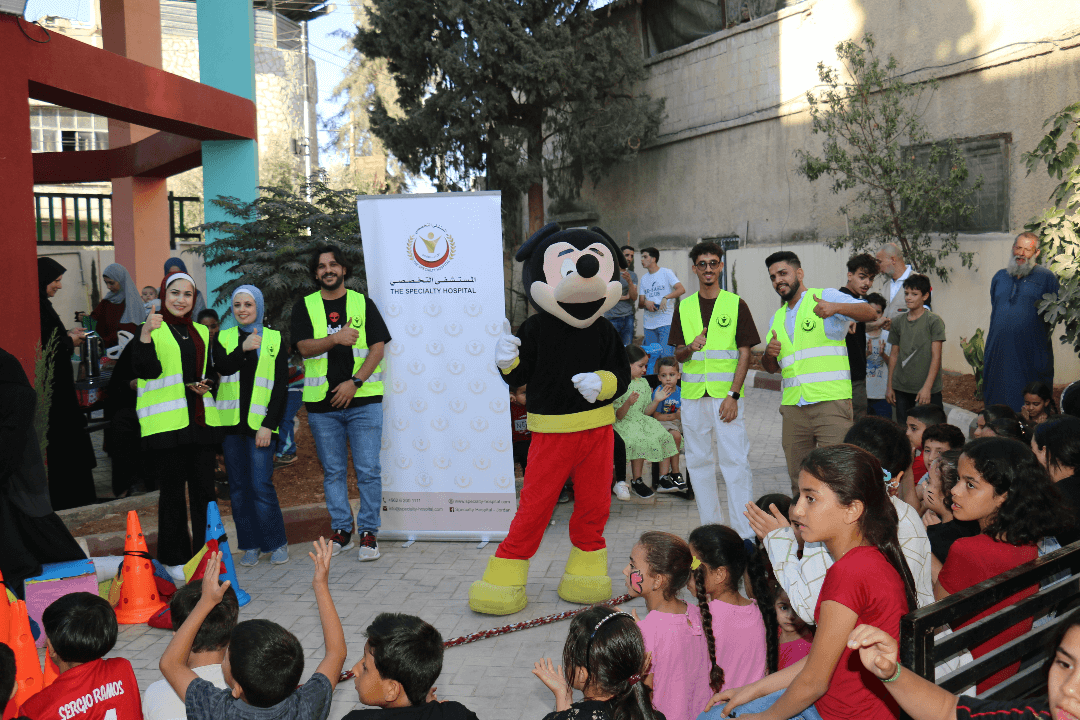 نشاط ترفيهي في حديقة المستشفى التخصصي في مدينة الرصيفة